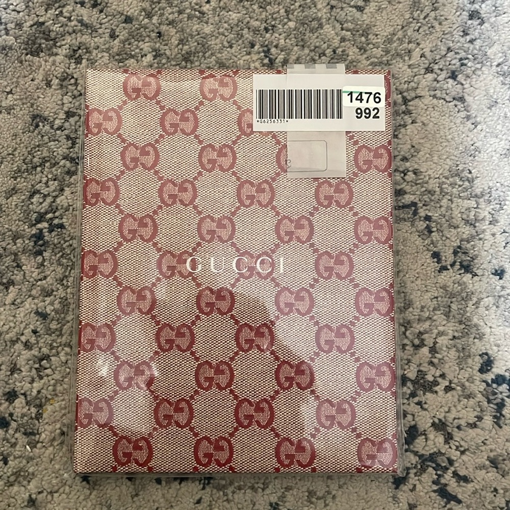 Red Gucci note pad